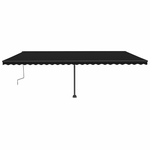 vidaXL Copertină retractabilă manual cu LED, antracit, 600x300 cm