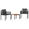 vidaXL Set de Mobilier pentru Exterior 3 buc. Gri și gri &icirc;nchis