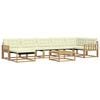 vidaXL Set de canapele de exterior 8 pcs Alb și crem