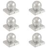 vidaXL Capace st&acirc;lpi tip glob, 6 buc., 101x101 mm, metal galvanizat