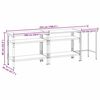 vidaXL Set banc de lucru cu raft cu depozitare Ajustabil Gri Oțel