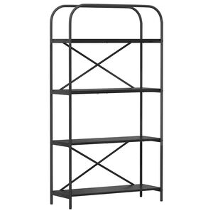 vidaXL Raft pentru cărți 4 niveluri 80 x 30 x 146 cm Lemn prelucrat