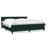 vidaXL Pat box spring cu saltea, verde &icirc;nchis, 180x210 cm, catifea