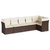 vidaXL Set canapele de grădină cu perne, 6 piese, maro, poliratan