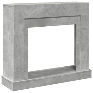 vidaXL Mască de șemineu, gri beton, 100x30x87,5 cm, lemn prelucrat