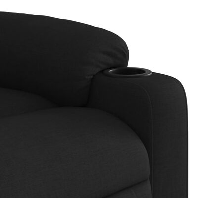 vidaXL Fotoliu de masaj rabatabil, negru, material textil