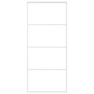 vidaXL Ușă glisantă, alb, 90x205 cm, sticlă ESG mată și aluminiu