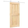 vidaXL Ușă glisantă Natural și Alb 90 x 210 cm Lemn de Pin Solid