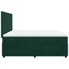 vidaXL Pat box spring cu saltea, verde &icirc;nchis, 200x200 cm, catifea