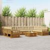 vidaXL Seturi de canapele 10 pcs Natural și Bej Lemn Solid de Acacia
