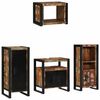 vidaXL Set de mobilier pentru baie 4 buc. Multicolor și negru