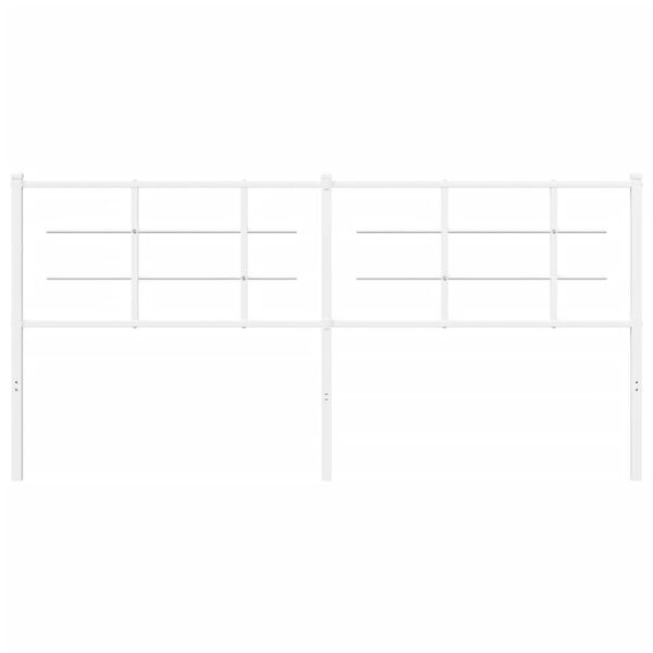 vidaXL Tăblie de pat de schimb metalică, alb, 180 cm