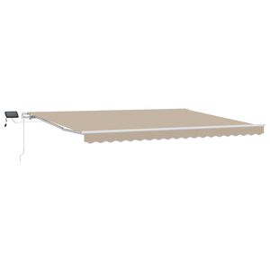 vidaXL Copertină retractabilă Bej 450 &times; 350 cm Țesătură și Aluminiu