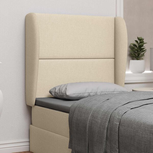 vidaXL Ureche pentru Tăblie Crem 80 x 23 x 6 cm țesătură