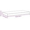 vidaXL Raft de perete suspendat, alb, 50x23x3,8 cm, MDF