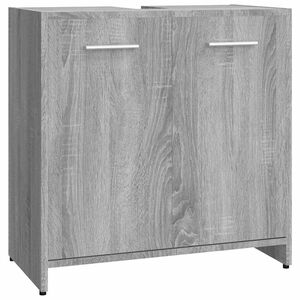 vidaXL Dulap de baie, gri sonoma, 60x33x60 cm, lemn prelucrat