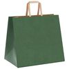 vidaXL Pungi de h&acirc;rtie 50 buc cu m&acirc;nere verde 32x22x28 cm
