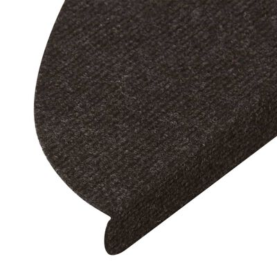 vidaXL Covorașe de scări autoadezive, 10 buc., negru, 56x17x3 cm