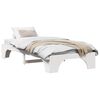 vidaXL Cadru de pat Alb 75 x 190 cm Lemn de pin masiv