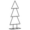 vidaXL Brad de Crăciun din metal pentru decor, negru, 60 cm