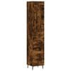 vidaXL Dulap &icirc;nalt, stejar fumuriu, 34,5x34x180 cm, lemn prelucrat
