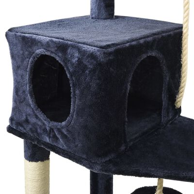 vidaXL Ansamblu pentru pisici stâlpi din funie sisal, albastru 191 cm