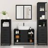 vidaXL Set de mobilier de baie 4 piese Lemn negru prelucrat