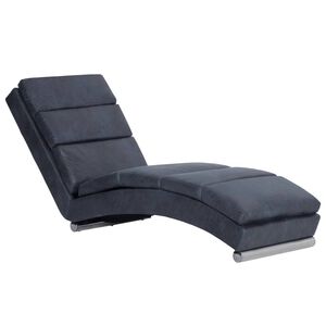 vidaXL Șezlong, gri, piele &icirc;ntoarsă artificială