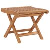 vidaXL Taburet pliabil, 46,5 x 49 x 41,5 cm, lemn masiv de tec