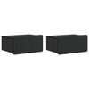 vidaXL Dulap de noapte suspendat 2 buc. Negru 49 x 34,5 x 24 cm