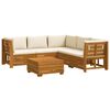 vidaXL Set de canapele de exterior 6 Bucată Maro Lemn Solid de Acacia