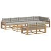vidaXL Set de canapele de exterior 9 pcs Alb și gri deschis
