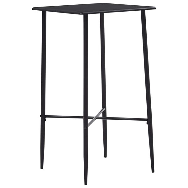 vidaXL Set mobilier de bar, 5 piese, negru, plastic