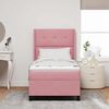 vidaXL Pat cu arcuri cu saltea cu headboard Roz 90 x 200 cm Catifea