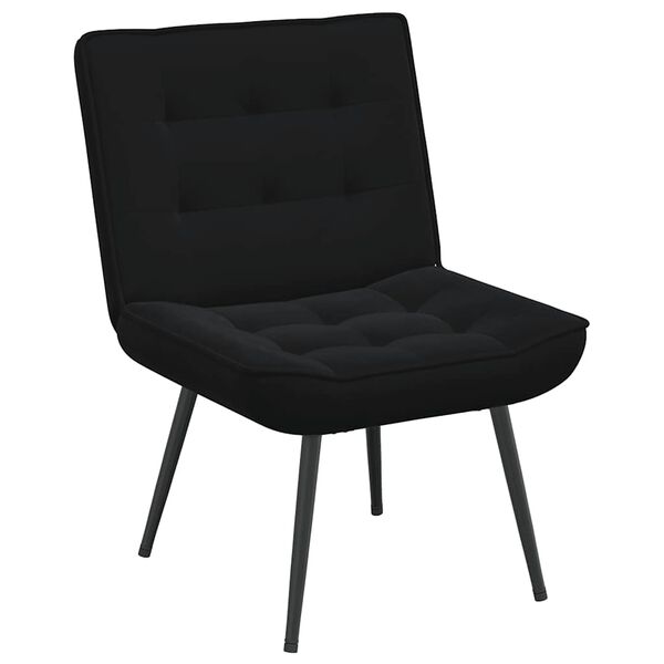 vidaXL Scaun de relaxare negru 64x74x84 cm catifea