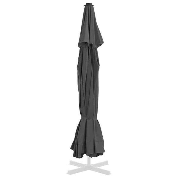 vidaXL P&acirc;nză de schimb umbrelă de soare de exterior, antracit, 515 cm