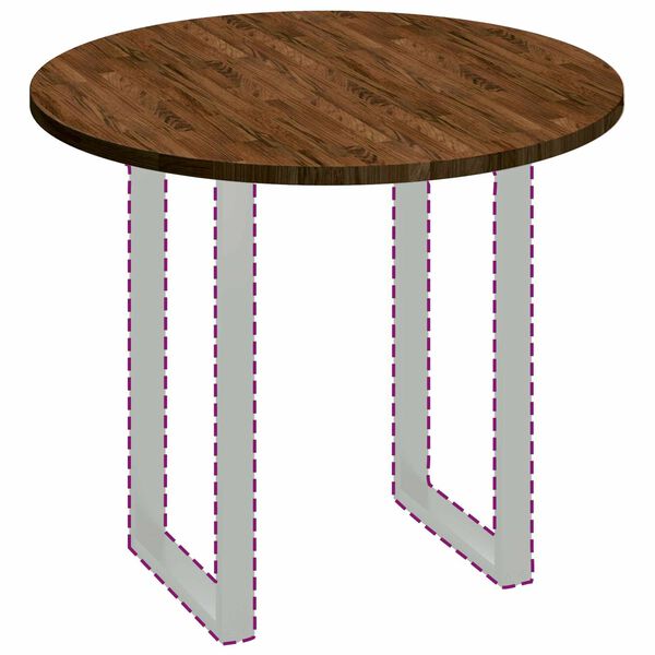 vidaXL Placă de masă Maro deschis &Oslash; 90 x 2,5 cm Lemn de stejar masiv