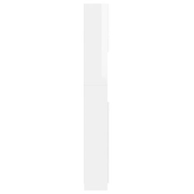 vidaXL Dulap de baie, alb extralucios, 32 x 25,5 x 190 cm, PAL