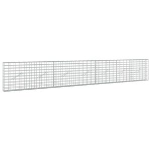 vidaXL Gabion cu S&acirc;rmă de 3,5 mm și Plasă de 5x10 cm 350x10x50 cm