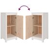 vidaXL Servante, 2 buc., alb, 39x35x80 cm, lemn masiv de pin