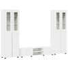 vidaXL Set comodă TV cu sertar cu raft FLORIN 3 pcs Alb Lemn compozit