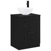 vidaXL Set de mobilier pentru baie Stejar Negru Lemn prelucrat