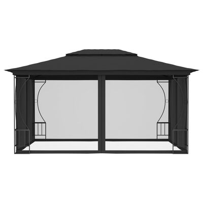 vidaXL Pavilion cu plase, antracit, 300 x 400 x 265 cm
