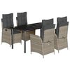 vidaXL Set mobilier de grădină cu perne, 5 piese gri deschis poliratan
