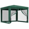 vidaXL Cort de petrecere cu 4 pereți din plasă, verde, 3x3 m, HDPE