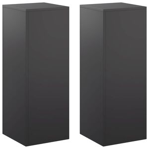 vidaXL Suport pentru plante 2 pcs Negru 30 x 30 x 80 cm Oțel