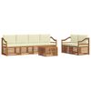 vidaXL Set de canapele de exterior 7 buc. Natural și Crem