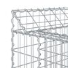 vidaXL Pat ridicat din gabion Argintiu 50 x 50 x 80 cm Oțel Galvanizat