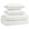 vidaXL Set de plapumă și perne 3 buc. 155x220 cm 4 anotimpuri L&acirc;nă Alb