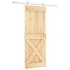 vidaXL Ușă glisantă Natural și Alb 80 x 210 cm Lemn de Pin Solid